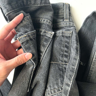 00's FADED GLORY "先染め" ストレート ブラック デニム パンツ