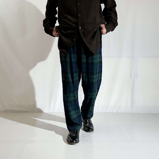 00's RALPH LAUREN ドローコード ブラックウォッチ チェック パジャマ パンツ