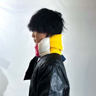 00's Hudson's Bay マルチカラー 中綿 パッファー マフラー