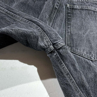 00's LANDS' END "先染め" ブラック デニム パンツ