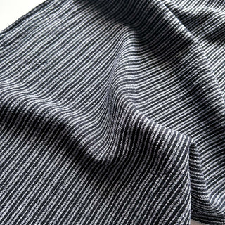 00's TIME AND TRU リネン×レーヨン ドローコード ストライプ ワイド イージー パンツ