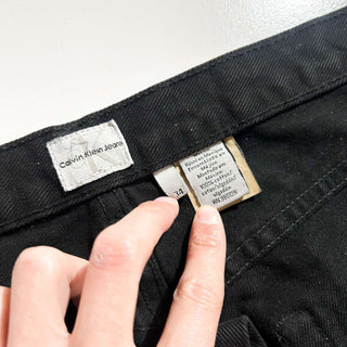 00's Calvin Klein ストレート ブラックデニム パンツ