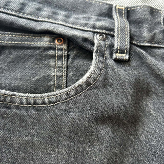 00's FADED GLORY "先染め" ストレート ブラック デニム パンツ