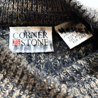 Corner Stone 杢ブラウン 無地 ニット セーター