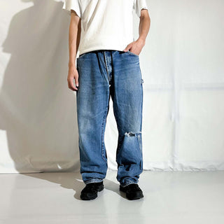 00's Dickies ボロ ワイド ペインター デニム パンツ