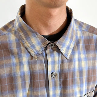 00's NIKE ACG オンブレ風 チェック レギュラーカラー S/Sシャツ