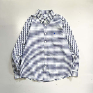 00's Brooks Brothers チェック オックスフォード ボタンダウン L/Sシャツ(ブルー)