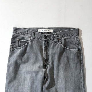 90's～00's GAP "LOOSE FIT" 先染め ブラック ストレート デニム パンツ