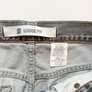90's～00's GAP "LOOSE FIT" 先染め ブラック ストレート デニム パンツ