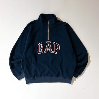 00's GAP ブランドネーム フリース ハーフジップ プルオーバー ジャケット