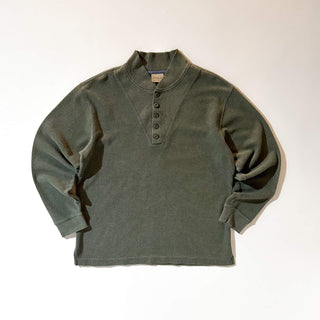 00's L.L.Bean オリーブ コットン ジープ ニット セーター ニットソー