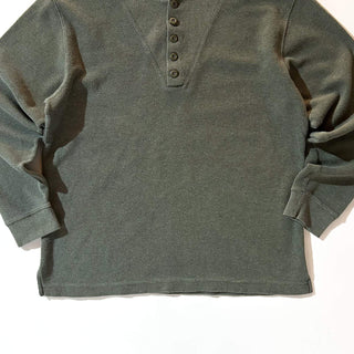 00's L.L.Bean オリーブ コットン ジープ ニット セーター ニットソー