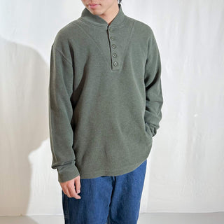 00's L.L.Bean オリーブ コットン ジープ ニット セーター ニットソー