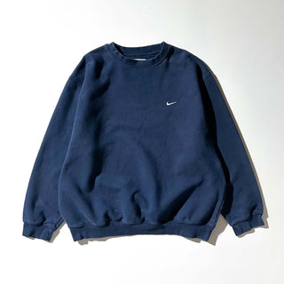 00's NIKE ネイビー サイドスウッシュ スウェット シャツ