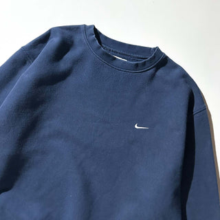 00's NIKE ネイビー サイドスウッシュ スウェット シャツ