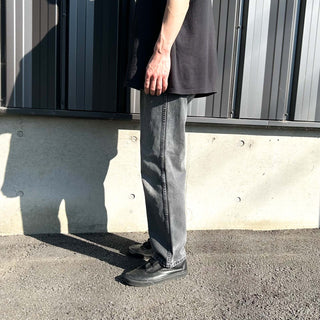 00's RUSTLER ストレート "フェード グレー" ブラック デニム パンツ(34×30)
