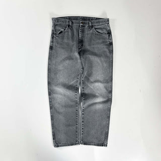 00's RUSTLER ストレート "フェード グレー" ブラック デニム パンツ(34×30)