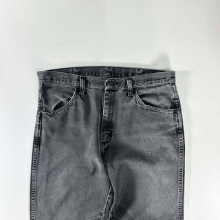 00's RUSTLER ストレート "フェード グレー" ブラック デニム パンツ(34×30)