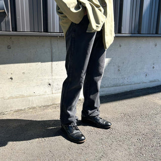 00's RUSTLER ブラック ストレート デニム パンツ
