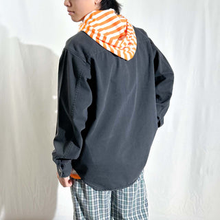00's Levi's QUALITY CLOTHING ブラックデニム L/Sシャツ(ブラック)