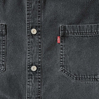 00's Levi's QUALITY CLOTHING ブラックデニム L/Sシャツ(ブラック)