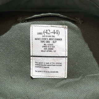 U.S.AIR FORCE CWU-36P "NOVOLOID" フライト ジャケット(LARGE 42-44)