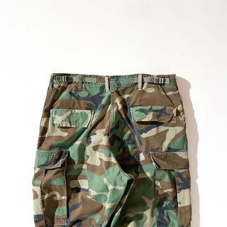 80's U.S.ARMY リップストップ ウッドランド カモフラージュ カーゴ パンツ(MEDIUM-LONG)