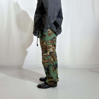80's U.S.ARMY リップストップ ウッドランド カモフラージュ カーゴ パンツ(MEDIUM-LONG)