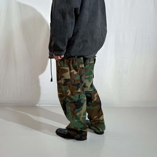 80's U.S.ARMY リップストップ ウッドランド カモフラージュ カーゴ パンツ(MEDIUM-LONG)