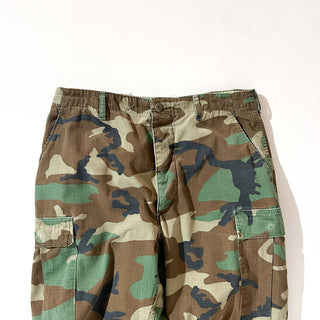 80's U.S.ARMY リップストップ ウッドランド カモフラージュ カーゴ パンツ(MEDIUM-LONG)