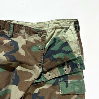 80's U.S.ARMY リップストップ ウッドランド カモフラージュ カーゴ パンツ(MEDIUM-LONG)