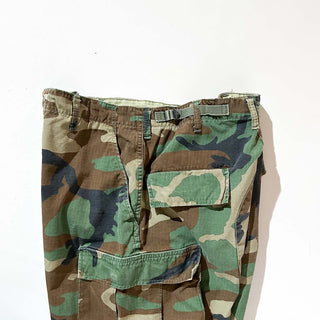 80's U.S.ARMY リップストップ ウッドランド カモフラージュ カーゴ パンツ(MEDIUM-LONG)
