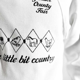 80's～90's "made in USA" SUPER WEIGHTS BY RUSSELL "just a little bit country" アニマル プリント スウェット シャツ