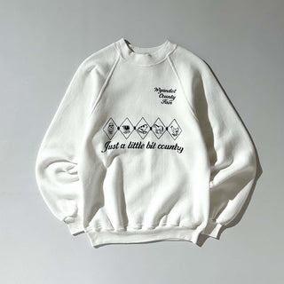 80's～90's "made in USA" SUPER WEIGHTS BY RUSSELL "just a little bit country" アニマル プリント スウェット シャツ