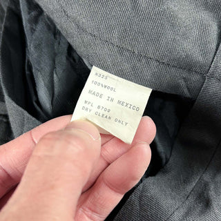 90's NAUTICA チャコールグレー サマーウール 2タック ワイド スラックス