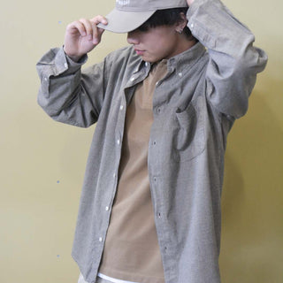 90's～00's Bugle Boy インドコットン チェック ボタンダウン L/Sシャツ
