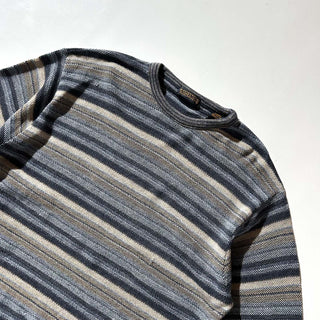 90's～00's "made in ITALY" Lord & Taylor メリノウール マルチボーダー ニット セーター