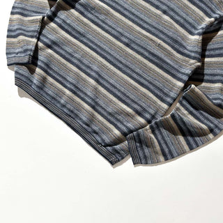 90's～00's "made in ITALY" Lord & Taylor メリノウール マルチボーダー ニット セーター