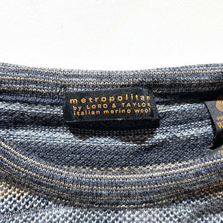 90's～00's "made in ITALY" Lord & Taylor メリノウール マルチボーダー ニット セーター