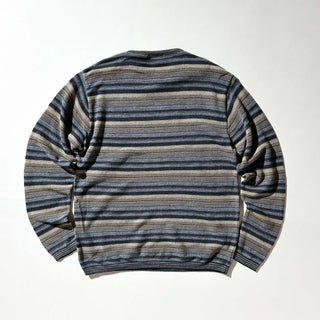 90's～00's "made in ITALY" Lord & Taylor メリノウール マルチボーダー ニット セーター