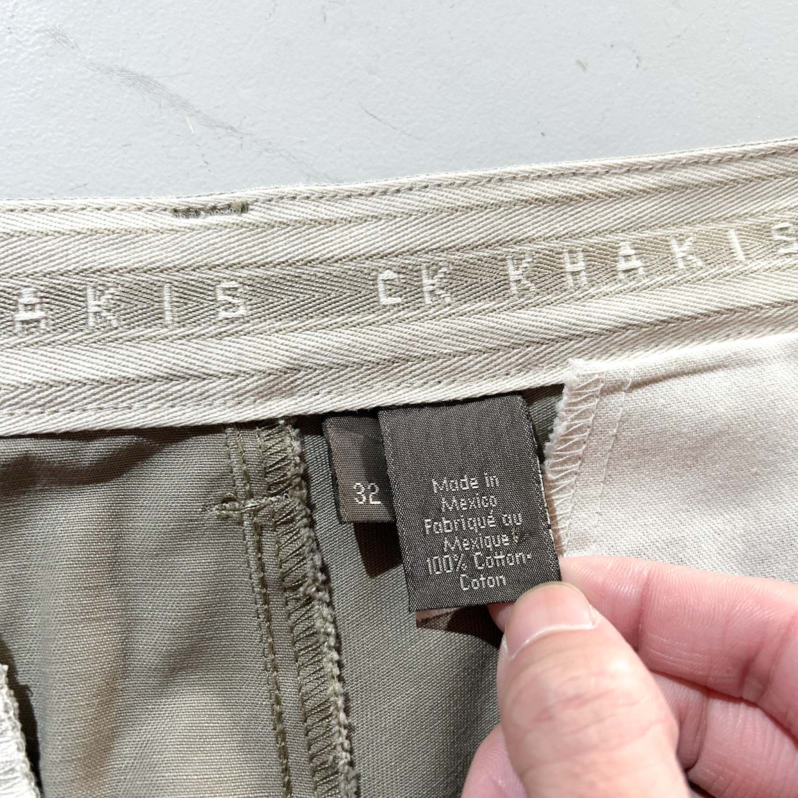 90's~ Calvin Klein Khakis カーキ 2タック チノ パンツ