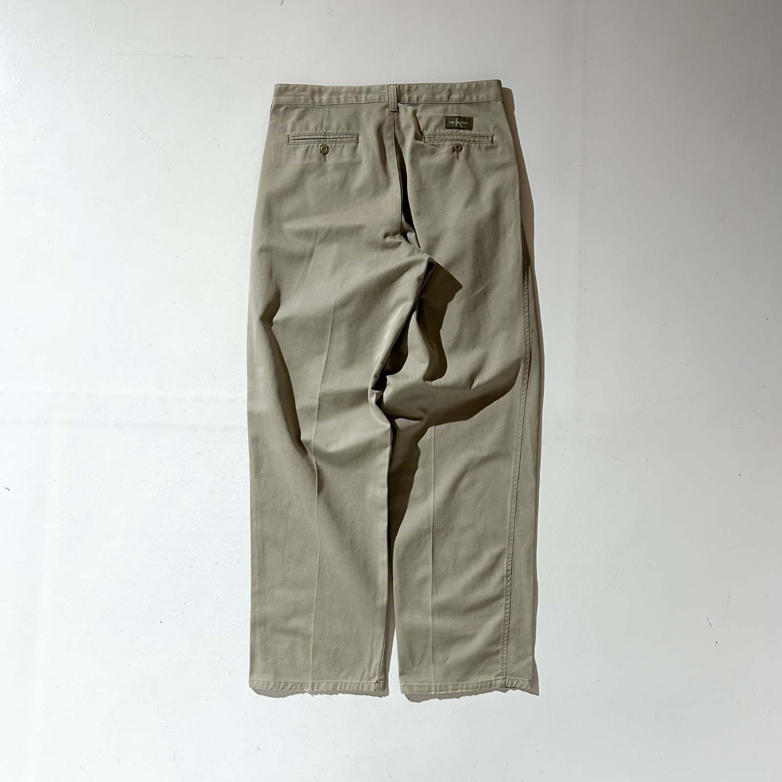 90's~ Calvin Klein Khakis カーキ 2タック チノ パンツ