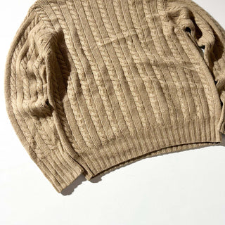 90's～ OLD Ralph Lauren "HAND KNIT" カシミヤ ケーブル タートルネック ニット セーター
