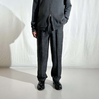 90's "made in USA" COTLER ポリエステル×レーヨン カスリ柄 2タック スラックス