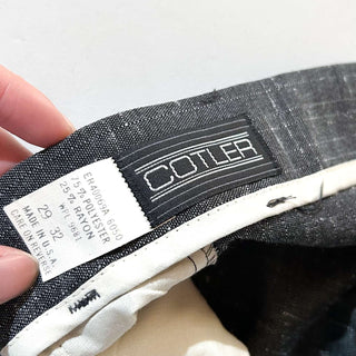 90's "made in USA" COTLER ポリエステル×レーヨン カスリ柄 2タック スラックス