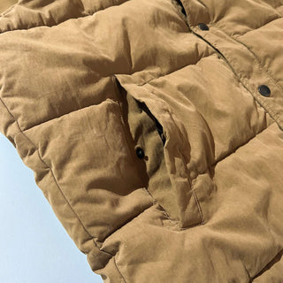 GAP カーキ×ネイビー スナップ 中綿 アウトドア ベスト