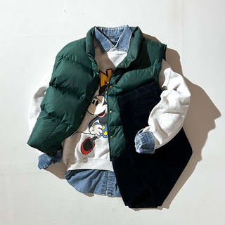 90's～ OLD RALPH LAUREN "PHILIP" ボロ ワイドカラー デニム L/Sシャツ