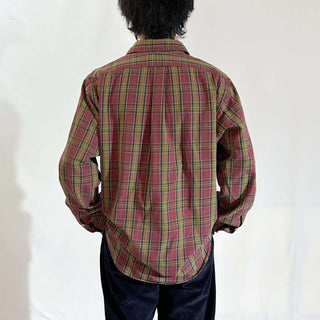90's～ OLD RALPH LAUREN "CLASSIC FIT" チェック ボタンダウン L/Sシャツ