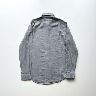 00's RALPH LAUREN グレー ヘリンボーン ワイドカラー L/Sシャツ