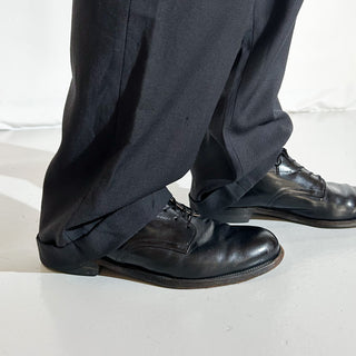 90's～00's DKNY ESSENTIALS ブラック 1タック ワイド スラックス